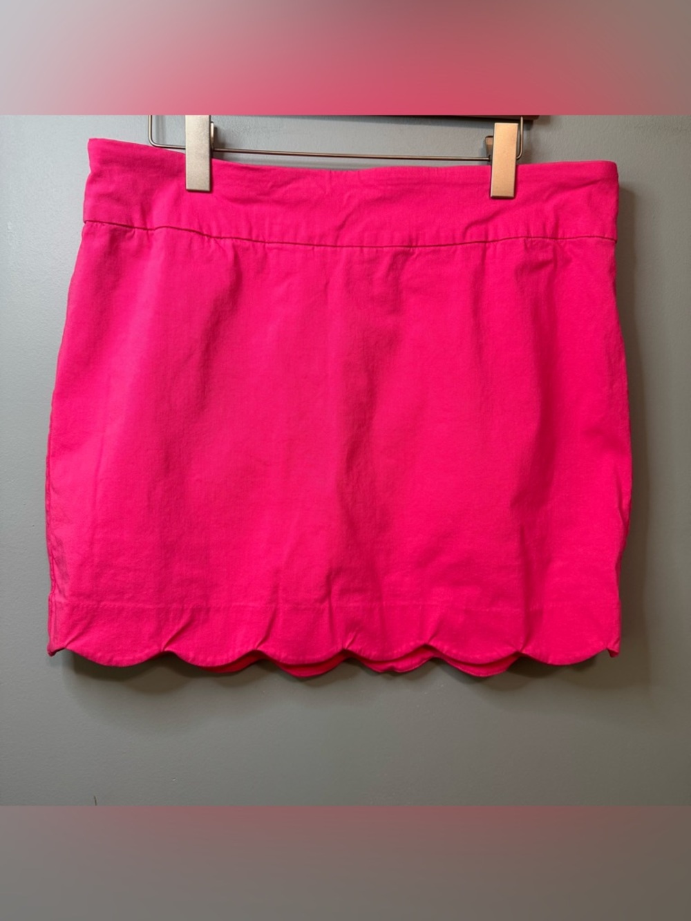 Zac & Rachel Fandango Pink Scallop Stretch Knit Skort Skirt. Size 16 - Picture 2 of 8